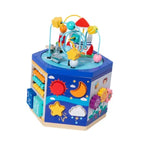 Cub activități din lemn 9-în-1 cu rachetă – centru de joacă educativ