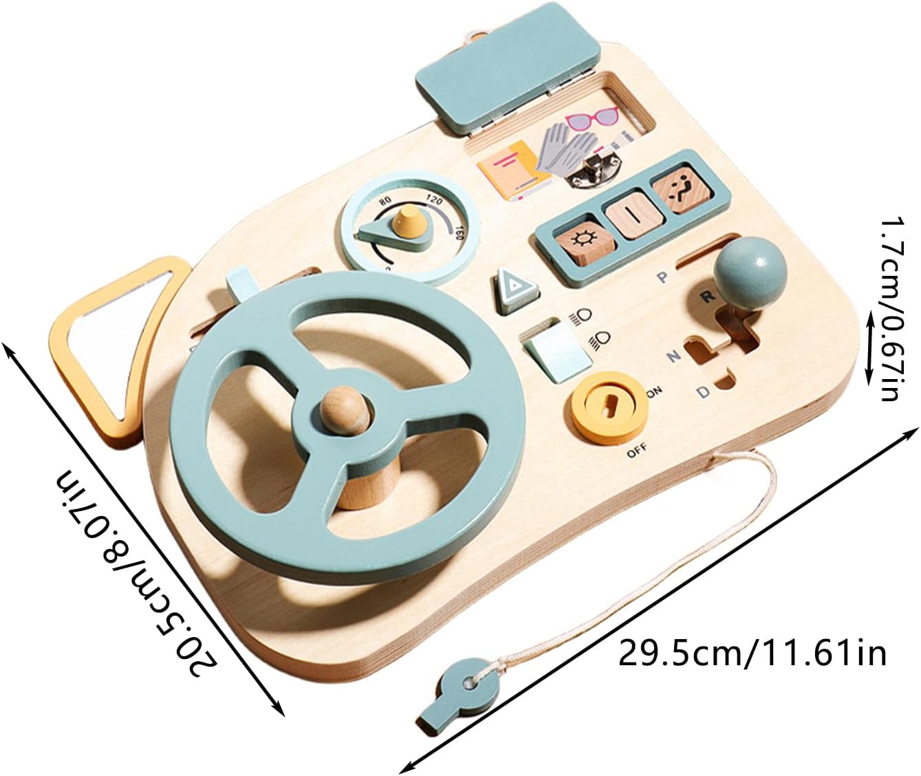 Busy Board Volan Barcă din Lemn – Panou de Navigație pentru Copii