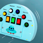 Panou senzorial din lemn Space Planet cu LED – Sistemul Solar pentru copii, Jucărie educativă spațiu