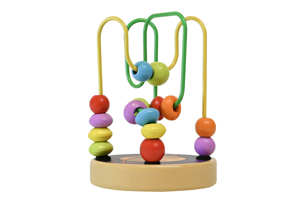 Labirint cu biluțe din lemn Small Bead Duoqo – Jucărie Montessori