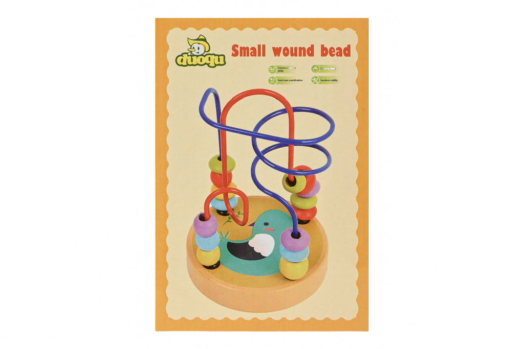 Labirint cu biluțe din lemn Small Bead Duoqo – Jucărie Montessori