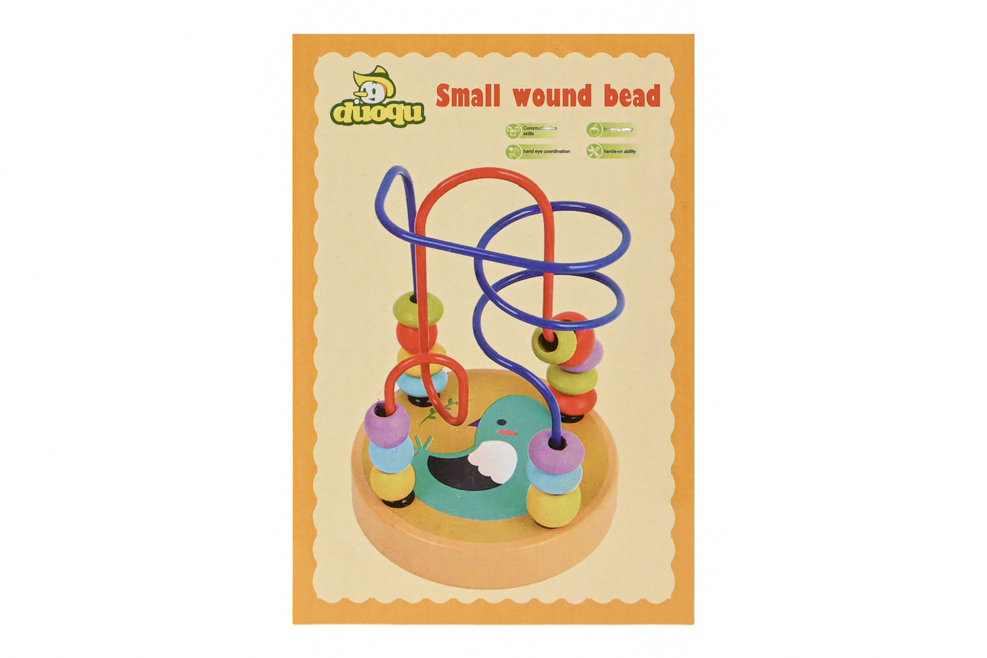 Labirint cu biluțe din lemn Small Bead Duoqo – Jucărie Montessori