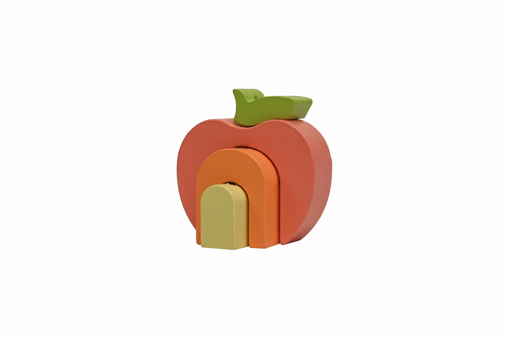 Set fructe din lemn de stivuit Fruits Stacked High – jucărie educativă Montessori 3+ ani