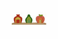 Set fructe din lemn de stivuit Fruits Stacked High – jucărie educativă Montessori 3+ ani