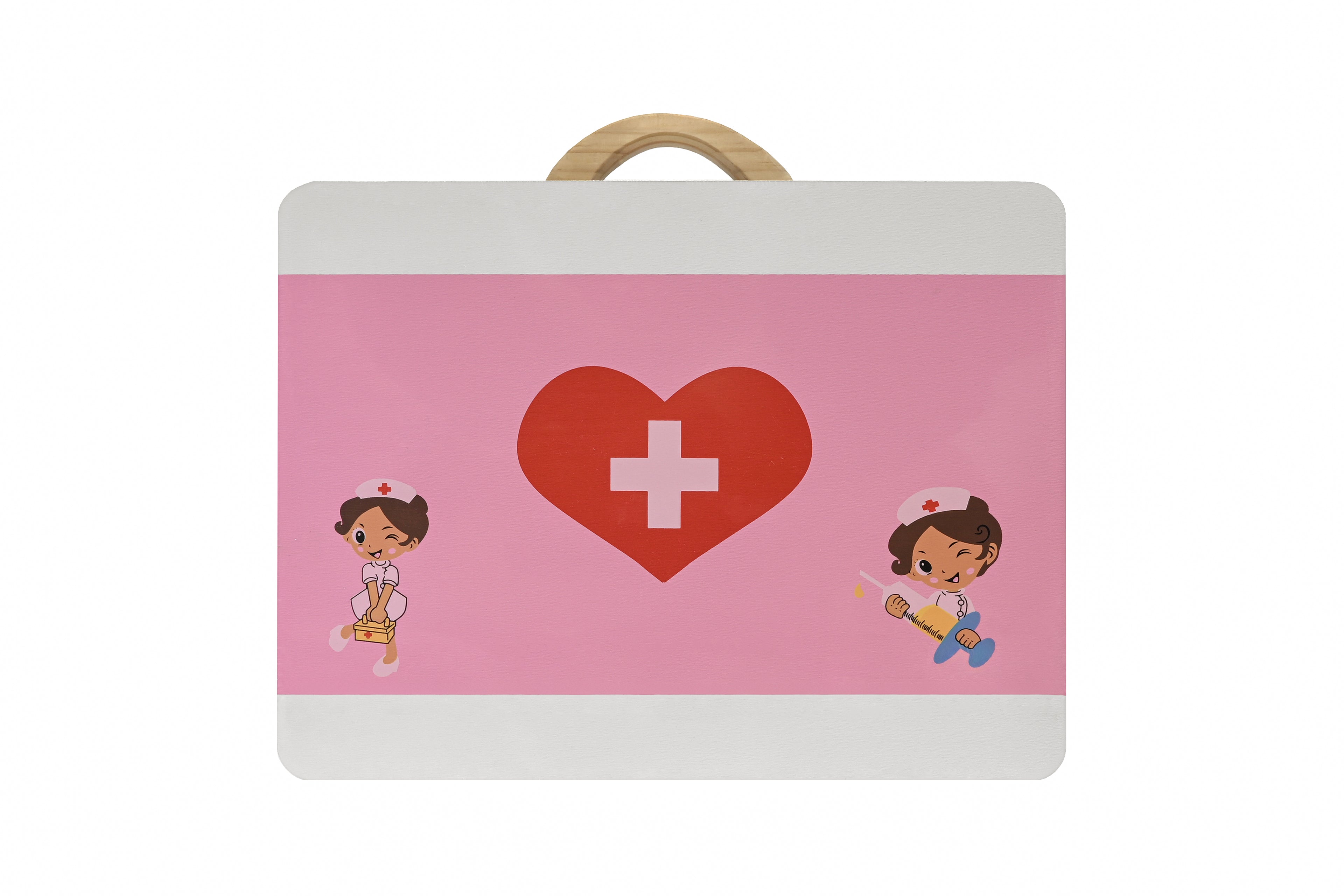Set Doctor din Lemn Heart Care – Trusă Medicală în Valiză pentru Copii
