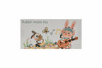 Jucărie muzicală din lemn – Iepuraș cu xilofon și ciocănel