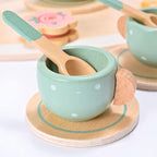 Set ceai din lemn „Afternoon Tea” – tavă, ceainic și cești pentru joaca de rol