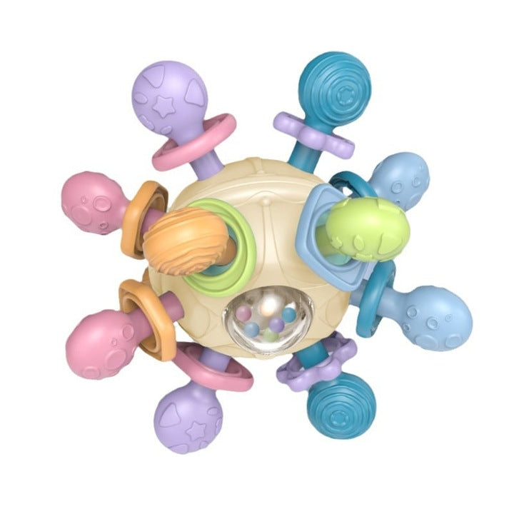 Minge senzorială bebeluși Manhattan Atomic Spinning Ball – cauciuc moale 0+