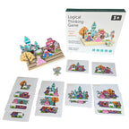 Joc logic din lemn „Prinț și Prințesă” – scenă de basm cu carduri de aranjare