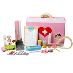 Set Doctor din Lemn Heart Care – Trusă Medicală în Valiză pentru Copii